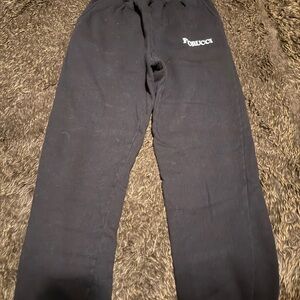 Fiorucci Black Track Pants with White Logo